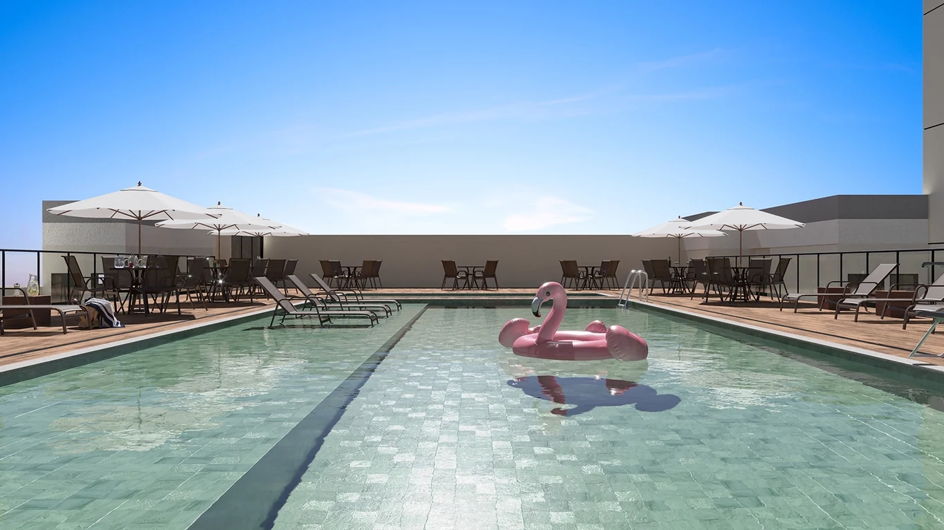 Piscina durante o dia